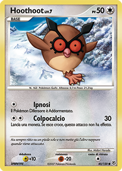 Hoothoot 085/130 — Diamante & Perla (Italian Pokémon TCG card)