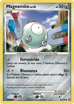 Magnemite 087/130 — Diamante & Perla (Italian Pokémon TCG card)