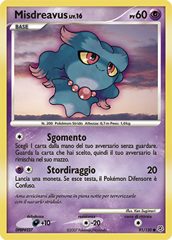 Misdreavus 091/130 — Diamante & Perla (Italian Pokémon TCG card)