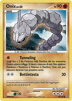 Onix 092/130 — Diamante & Perla (Italian Pokémon TCG card)