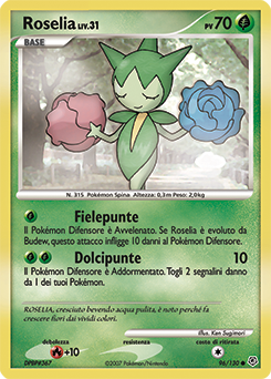Roselia 096/130 — Diamante & Perla (Italian Pokémon TCG card)