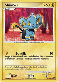 Shinx 098/130 — Diamante & Perla (Italian Pokémon TCG card)