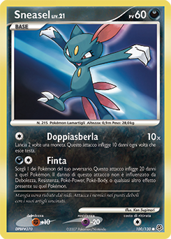 Sneasel 100/130 — Diamante & Perla (Italian Pokémon TCG card)