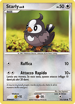 Starly 101/130 — Diamante & Perla (Italian Pokémon TCG card)