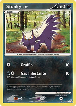 Stunky 102/130 — Diamante & Perla (Italian Pokémon TCG card)