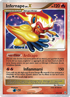 Infernape LV.X 121/130 — Diamante & Perla (Italian Pokémon TCG card)