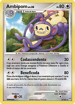 Ambipom 003/124 — Tesori Misteriosi (Italian Pokémon TCG card)