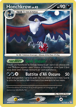 Honchkrow 010/124 — Tesori Misteriosi (Italian Pokémon TCG card)