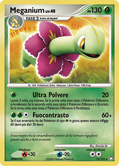 Meganium 013/124 — Tesori Misteriosi (Italian Pokémon TCG card)