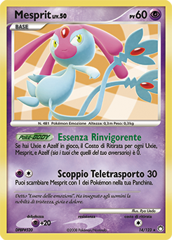 Mesprit 014/124 — Tesori Misteriosi (Italian Pokémon TCG card)