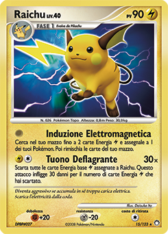Raichu 015/124 — Tesori Misteriosi (Italian Pokémon TCG card)