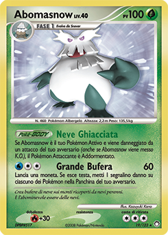 Abomasnow 019/124 — Tesori Misteriosi (Italian Pokémon TCG card)