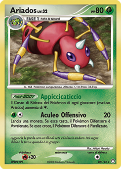 Ariados 020/124 — Tesori Misteriosi (Italian Pokémon TCG card)