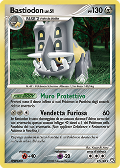 Bastiodon 021/124 — Tesori Misteriosi (Italian Pokémon TCG card)