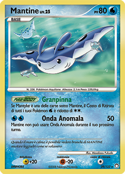 Mantine 029/124 — Tesori Misteriosi (Italian Pokémon TCG card)