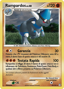 Rampardos 033/124 — Tesori Misteriosi (Italian Pokémon TCG card)