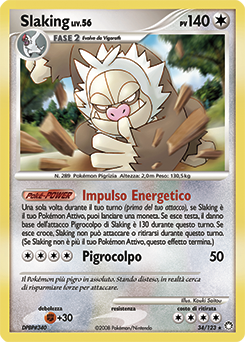 Slaking 034/124 — Tesori Misteriosi (Italian Pokémon TCG card)