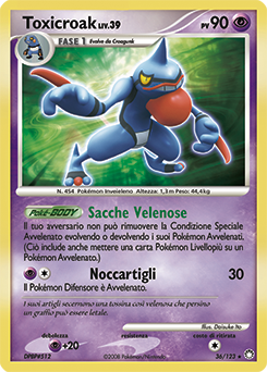Toxicroak 036/124 — Tesori Misteriosi (Italian Pokémon TCG card)