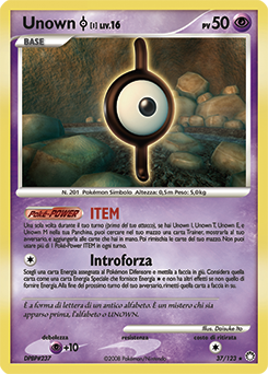 Unown I 037/124 — Tesori Misteriosi (Italian Pokémon TCG card)