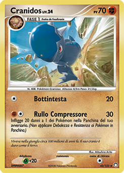 Cranidos 043/124 — Tesori Misteriosi (Italian Pokémon TCG card)