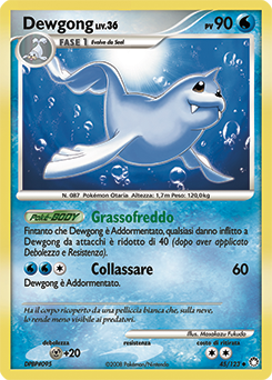 Dewgong 045/124 — Tesori Misteriosi (Italian Pokémon TCG card)