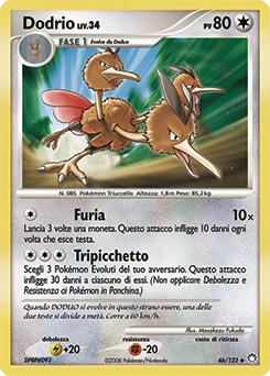 Dodrio 046/124 — Tesori Misteriosi (Italian Pokémon TCG card)