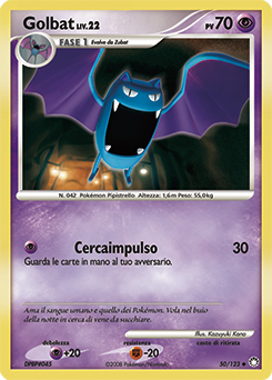Golbat 050/124 — Tesori Misteriosi (Italian Pokémon TCG card)