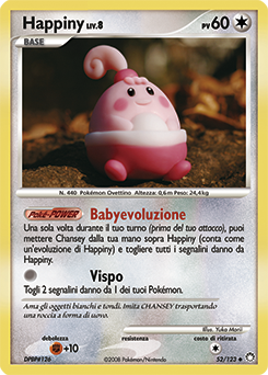 Happiny 052/124 — Tesori Misteriosi (Italian Pokémon TCG card)