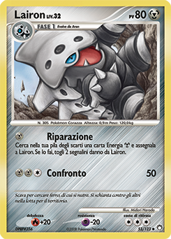 Lairon 053/124 — Tesori Misteriosi (Italian Pokémon TCG card)