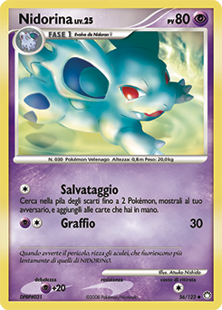 Nidorina 056/124 — Tesori Misteriosi (Italian Pokémon TCG card)
