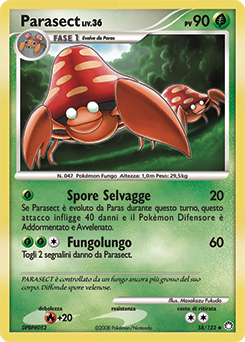 Parasect 058/124 — Tesori Misteriosi (Italian Pokémon TCG card)