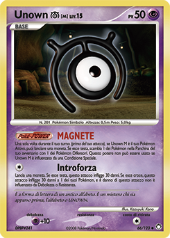 Unown M 066/124 — Tesori Misteriosi (Italian Pokémon TCG card)
