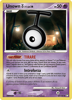 Unown T 067/124 — Tesori Misteriosi (Italian Pokémon TCG card)