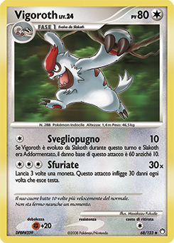 Vigoroth 068/124 — Tesori Misteriosi (Italian Pokémon TCG card)