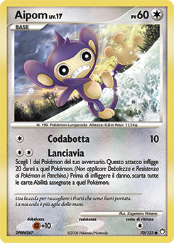 Aipom 070/124 — Tesori Misteriosi (Italian Pokémon TCG card)
