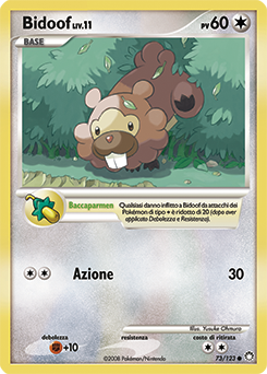 Bidoof 073/124 — Tesori Misteriosi (Italian Pokémon TCG card)