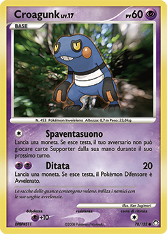 Croagunk 078/124 — Tesori Misteriosi (Italian Pokémon TCG card)