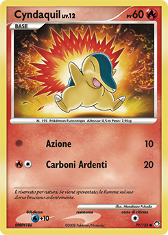 Cyndaquil 079/124 — Tesori Misteriosi (Italian Pokémon TCG card)
