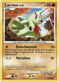 Larvitar 087/124 — Tesori Misteriosi (Italian Pokémon TCG card)