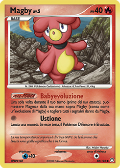 Magby 088/124 — Tesori Misteriosi (Italian Pokémon TCG card)