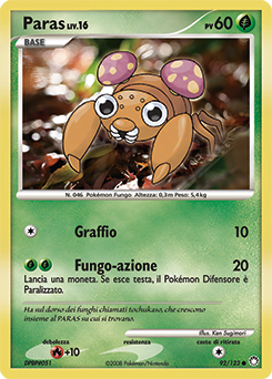 Paras 092/124 — Tesori Misteriosi (Italian Pokémon TCG card)
