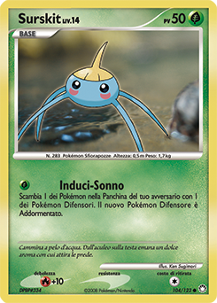 Surskit 104/124 — Tesori Misteriosi (Italian Pokémon TCG card)