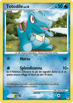 Totodile 106/124 — Tesori Misteriosi (Italian Pokémon TCG card)