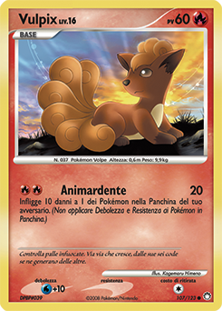 Vulpix 107/124 — Tesori Misteriosi (Italian Pokémon TCG card)