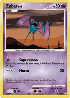 Zubat 108/124 — Tesori Misteriosi (Italian Pokémon TCG card)