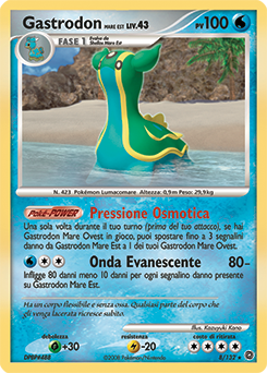 Gastrodon East Sea 008/132 — Prodigi Segreti (Italian Pokémon TCG card)