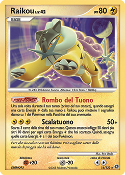 Raikou 016/132 — Prodigi Segreti (Italian Pokémon TCG card)
