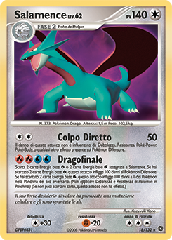 Salamence 018/132 — Prodigi Segreti (Italian Pokémon TCG card)