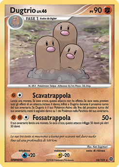 Dugtrio 024/132 — Prodigi Segreti (Italian Pokémon TCG card)