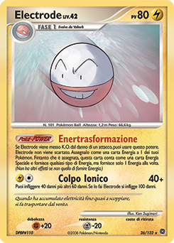 Electrode 026/132 — Prodigi Segreti (Italian Pokémon TCG card)